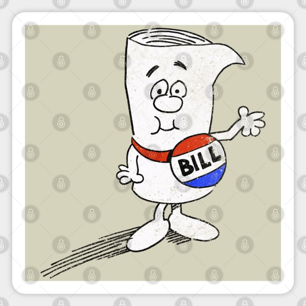 Bill - distressed Sticker by ThirteenthFloor